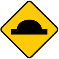 road hump ahead