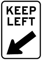 Keep Left Sign