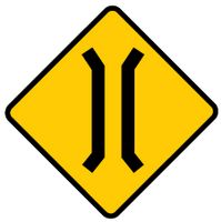 narrow bridge ahead