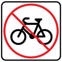 No Bicycles Sign