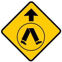 pedestrian crossing ahead