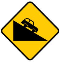 steep descent ahead